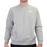 Nike Herren M NSW CLUB CRW BB 804340 Long Sleeved T-shirt, grau (dk grey heather), XXL