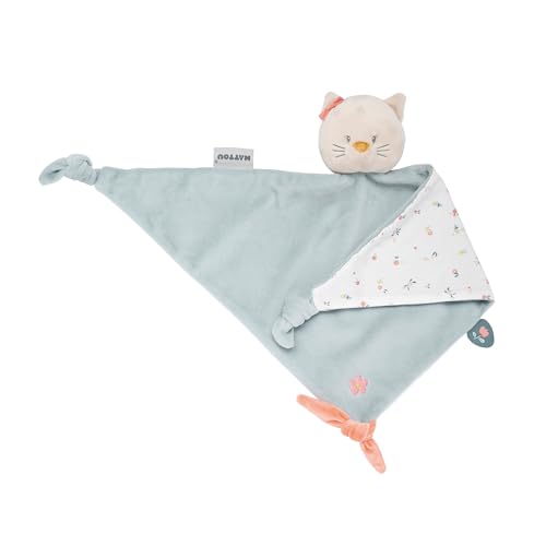 Nattou Comforter Doudou Cat Lana, 65x35 cm, Dusty Blue
