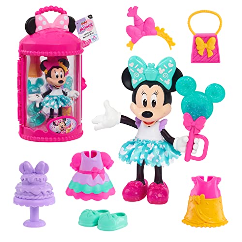 Minnie, Figur Fashion mit Gelenken, 15 cm, 14 Stück, Motiv: Sweet Party, Spielzeug für Kinder ab 3 Jahren, MCN281