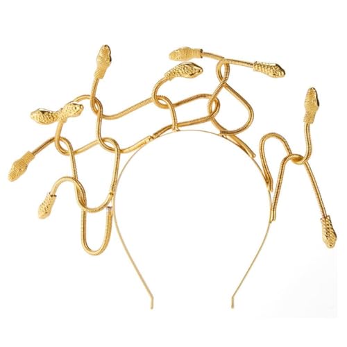 FUZYXIH Hair Hoop Golden Cosplay Headwear Headband Cosplay Supplies Headband Hairband Photo Props Snake Headband