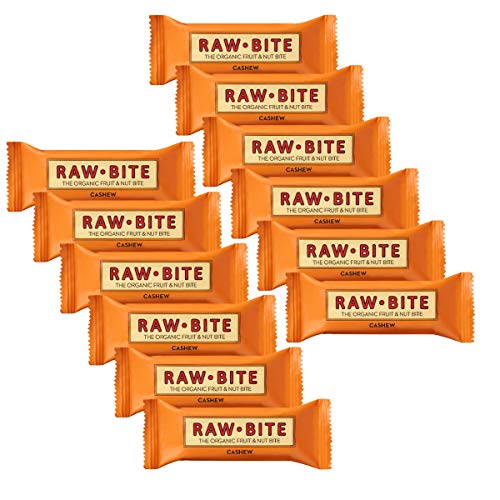Raw Bite - Cashew Riegel - Frucht-Nussriegel mit Cashews, Größe:6 x 50 g