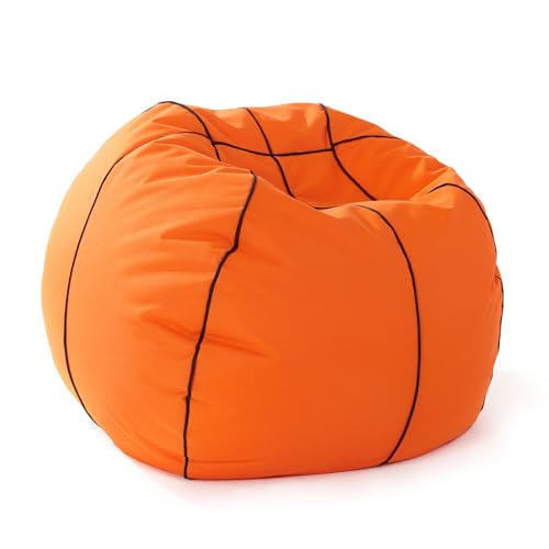 Lumaland Luxury Basketball Sitzsack hochwertiges Sitzkissen aus der Comfortline groß