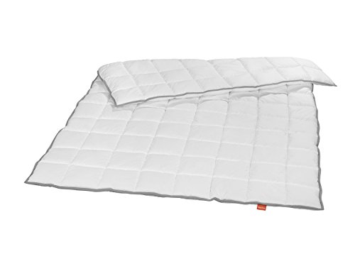 liebling medium Ganzjahressteppbett Kassettendecke Bettdecke mit Top Cool Gewebe 200 x 200 cm, weiß