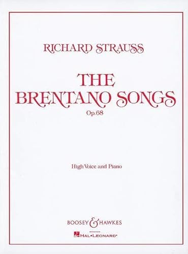 Sechs Lieder nach Gedichten von Clemens Brentano: komplett. op. 68. hohe Singstimme und Klavier.