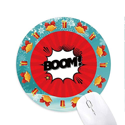 Boom Cartoon Spark Mousepad Round Rubber Mouse Pad Weihnachtsgeschenk