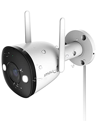 Imou 4MP Überwachungskamera Außen mit Farbnachtsicht, 2,4GHz WLAN IP Kamera mit Sirene und Scheinwerfer, 30m Nachtsicht, IP67 Wasserdicht, Zwei Wege Audio, KI-Personenerkennung, Kompatibel mit Alexa