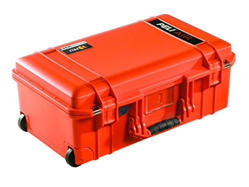 PELI 1535 Air Extrem Leichter Transport-Trolley für Kameraequipment, Wasser- und Staubdicht, 27L Volumen, Ohne Schaumstoffeinlage, Farbe: Orange