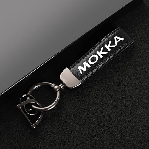Auto Schlüsselanhänger für Opel Mokka, Leder-Schlüsselanhänger-Ersatz für Männer und Frauen, Geschenke und Merchandise-Autozubehör,A