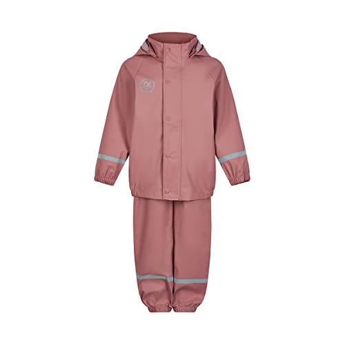 Color Kids Unisex Kinder Rain Set solid PU Regenjacke, Ash Rose, 92