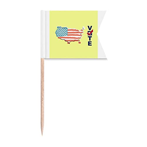 Vote Your Dream America USA Zahnstocher-Flaggen, Kennzeichnung für Party, Kuchen, Lebensmittel, Käseplatte