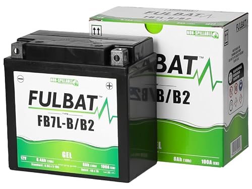 Fulbat Motorradbatterie Gel FB7L-B/B2 GEL /YB7L-B/B2 Full SLA wasserdicht 8,4 Ah 100 AMPS