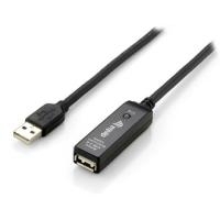 Equip Aktives USB 2.0 Typ A Verlängerungskabel Stecker auf Buchse 10,00 m, schwarz