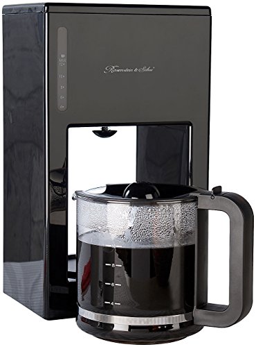 Rosenstein & Söhne Filterkaffeemaschine: Moderne Design-Kaffeemaschine für bis zu 12 Tassen, 1.000 Watt (Kaffeemaschine mit Glaskanne)