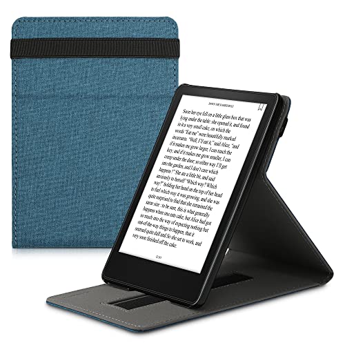 kwmobile Hülle kompatibel mit Amazon Kindle Paperwhite (11. Gen - 2021) - Schlaufe Ständer - e-Reader Schutzhülle - Petrol