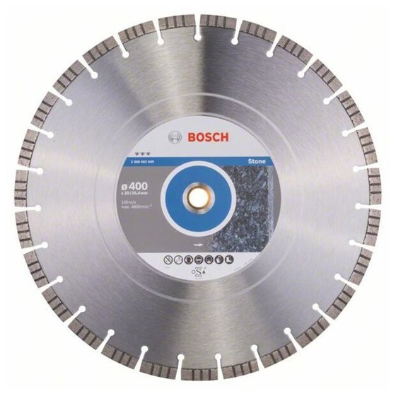 Bosch - Diamanttrennscheibe Best for Stone, 400 x 20,00/25,40 x 3,2 x 12mm