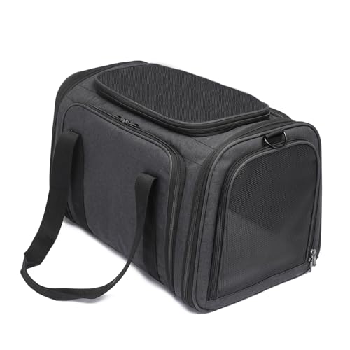 Katzentragetasche, tragbar, tragbar, faltbar, erweiterbar, Haustier-Rucksack, atmungsaktiv, für kleine und mittelgroße und große Größen