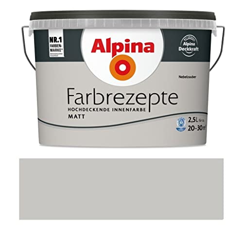 Alpina Farbrezepte Warmes Grau 2,5 l, nebelzauber, Innenfarbe matt