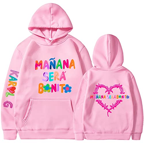 Itsgo Neues Album Mañana Será Bonito Hoodie Sweatshirts Pullover Harajuku Neuheit Kapuzen-Trainingsanzug Pullover Männer Frauen (Color : Color 7, Size : S)