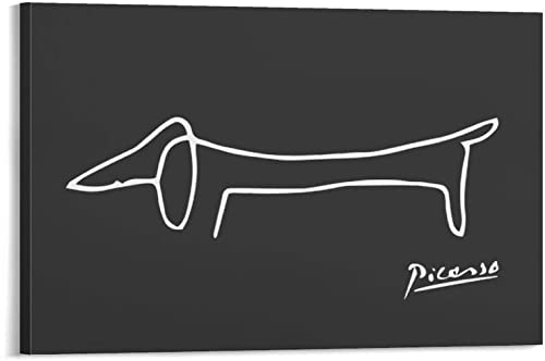 RuiChuangKeJi Poster Artwork 70x90cm Rahmenlos Picasso Hund Dackel Leinwand Kunstposter und Wandkunst Bild Druck Modern Home Schlafzimmer Decor Poster