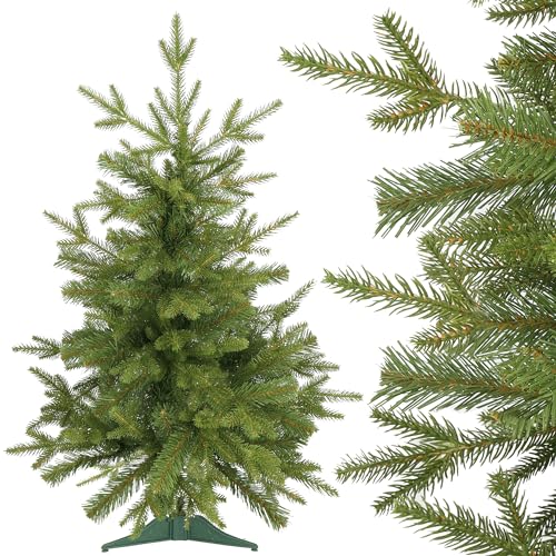 SPRINGOS Künstlicher Weihnachtsbaum Fichte Natural 90 cm PE inkl. Ständer