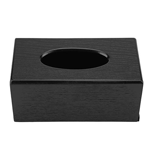 Wohnzimmer Schlafzimmer Küche Rechteckige Tissue Box Natürliche Eleganz Holz Tissue Box(schwarz)