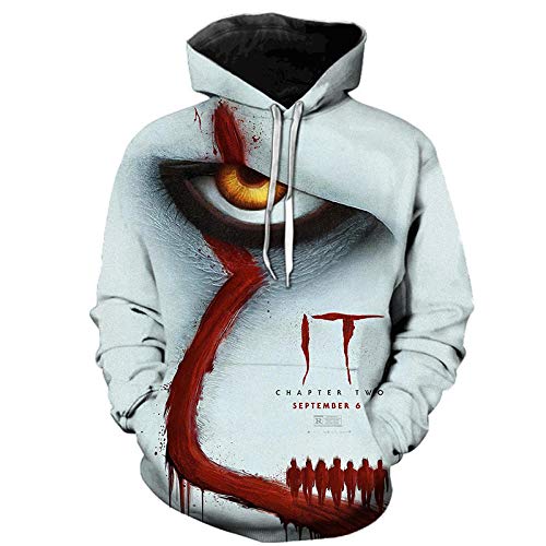 Amerian It Horrorfilm Hoodie Kapitel 2 3D-Druck Sweatshirt Männer S Casual Sweatshirt It Chucky Pennywise Cosplay Sweatshirt-A2_Xs