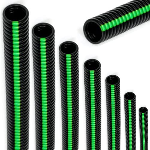 Universeller Flexibles PP Wellrohr aus Polypropylen bis 125°C, Länge: 5 10 25 50 m Kabelschutz Schutz Rohr ungeschlitzt UV-Beständig Auswahl: