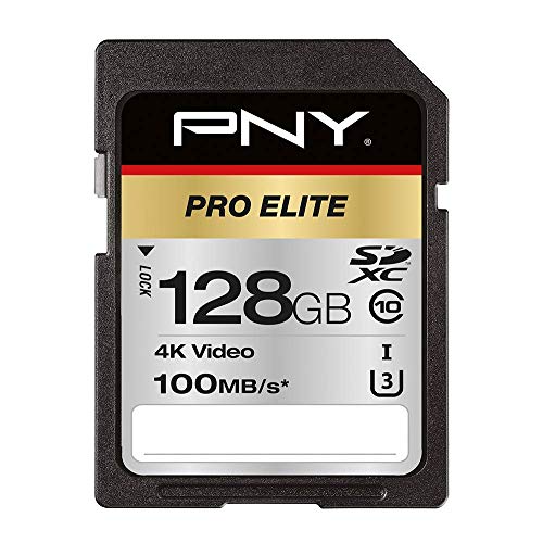 PNY Pro Elite SDXC Card 128GB Class 10 UHS-I U3 100MB/s