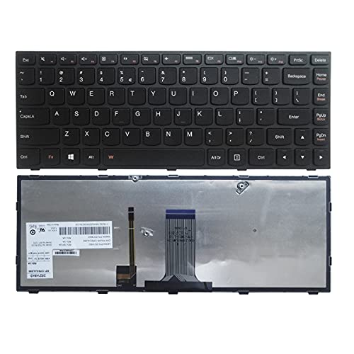 Laptop Ersatz US-Layout Tastatur mit Hintergrundbeleuchtung für Lenovo G40-30 G40-45 G40-70 G40-75 G40-80 B40-30 B40-45 B40-70 Schwarz