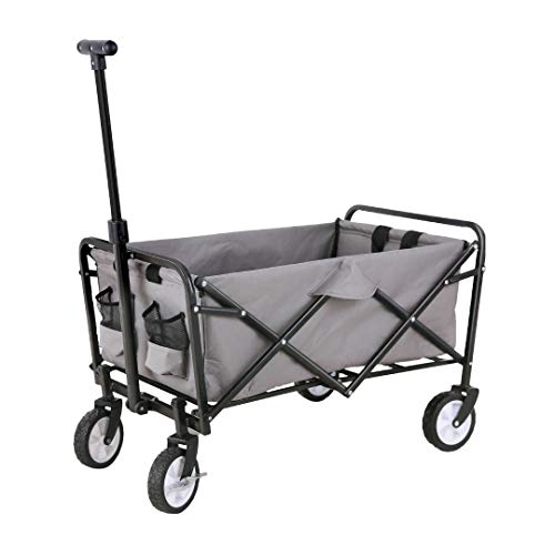 FASports Faltbarer Bollerwagen Faltwagen Outdoor Handwagen Transportwagen mit Feststellbremse, 75 x 47 x 87 cm