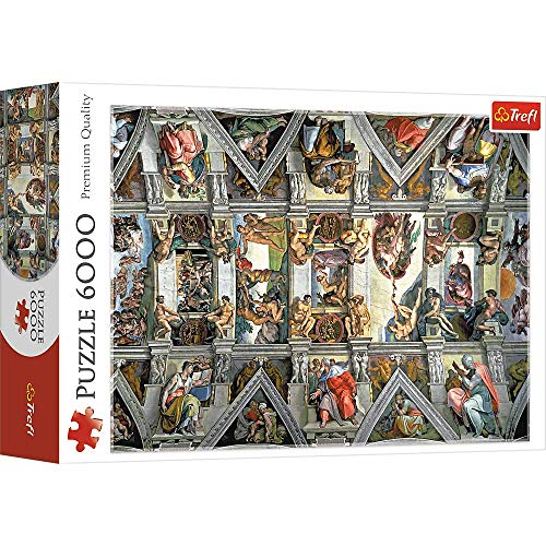 Trefl 65000 Das Gewölbe der Sixtinischen Kapelle 6000 Teile, Italien, Premium Quality, für Erwachsene und Kinder ab 15 Jahren Puzzle, Farbig