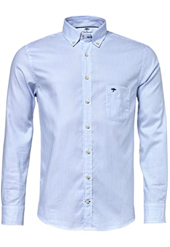 FYNCH-HATTON Herren Hemd - Business Hemd weiche und gewaschner Oxford Premium Baumwolle - Klassisch Langarm mit Button-Down Kragen Uni