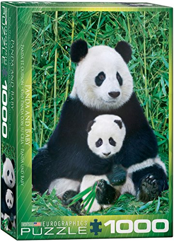 empireposter Panda Bär & Baby - 1000 Teile Puzzle im Format 68x48 cm