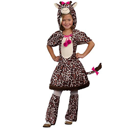 Krause & Sohn Giraffen Kostüm Sarabi Kleid für Kinder 6-12 Jahre Tier braun Fasching Karneval Tierkostüm (8-10 Jahre)