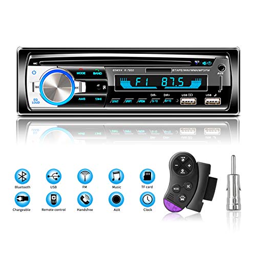 Lifelf Bluetooth Autoradio Bluetooth 4.2, mit USB und Freisprechfunktion, MP3-Player, 4 x 65 W FM-Radio, unterstützt iOS und Android-Handys