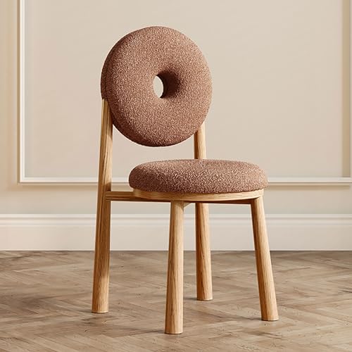 amzwkt Schminktisch Stuhl für Make-up-Raum – Wohnzimmerstuhl Esszimmerstühle Bürostuhl mit Rückenlehne – für Wohnzimmer, Schlafzimmer, Esszimmer (Color : Brown)