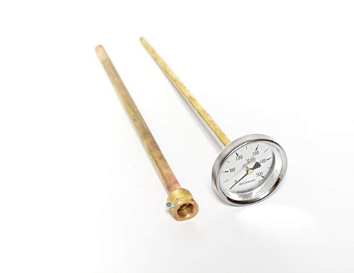 ad-ideen 500°C Thermometer 30 cm Ofenthermometer Holzbackofen