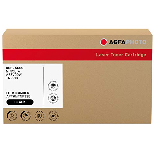 AgfaPhoto Laser Toner ersetzt Minolta A63V00W; TNP-39, 10000 Seiten, schwarz (für die Verwendung in Minolta Bizhub 3300)
