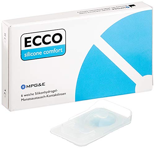 ECCO Silicone Comfort Monatslinsen weich, 6 Stück / BC 8.60 mm / DIA 14.20 mm / +1 Dioptrien