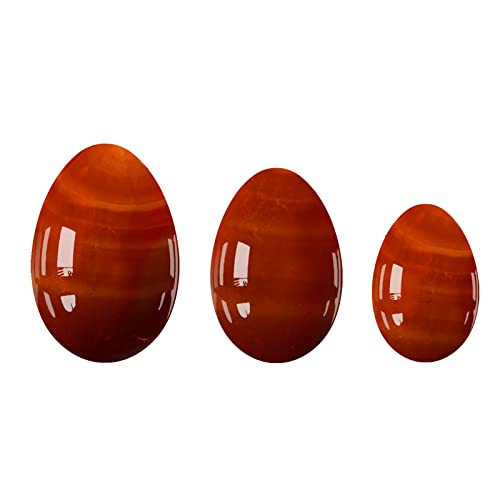 Roter Karneol Jade Yoni Ei Set Kegel Jade Eier Straffung Vaginal Natürliche Jade Ei Körper Yoni Massage Kegel Muskeltrainer, Undilled Eier