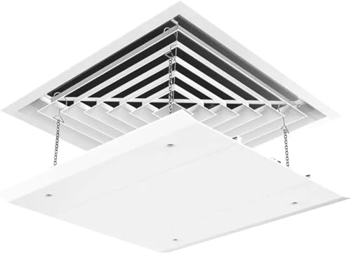 Quadratischer zentraler Klimaanlagen-Windschutzscheiben-Anti-Direkt-Blas-Klimaanlagen-Deflektor, geeignet for den Luftauslass an der Bürodecke, weiß (Size : 60x60cm/23.6x23.6in)