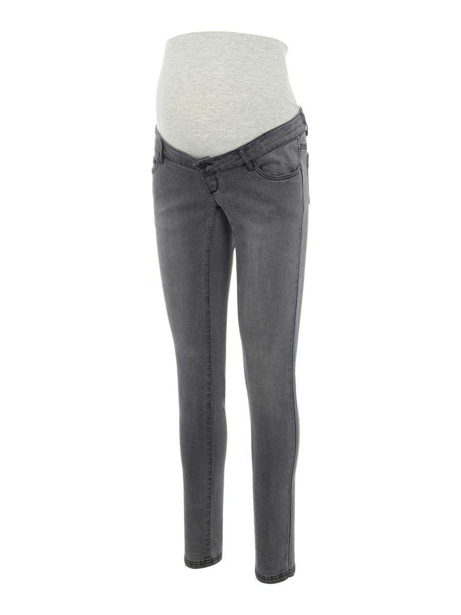 MAMALICIOUS Damen Mllola slim grå jeans A. Noos Hose, Grey Denim, 32W / 34L EU