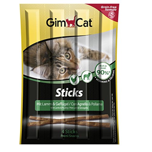 Gimcat Sticks - Softer Kausnack Als Belohnung Mit Hohem Fleischanteil Und Vitaminen , 24 X 4