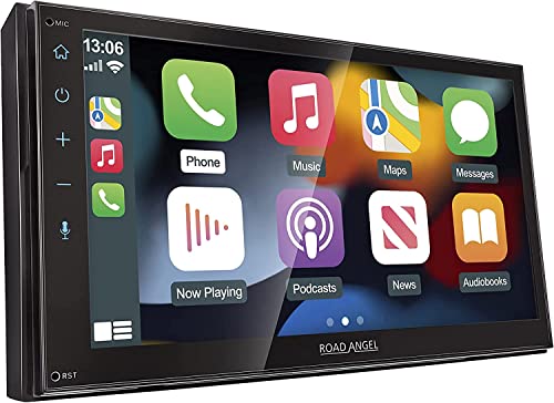 Road Angel RA-X621BT Autoradio, mit Apple Car Play, Android Auto, 7" kapazitivem Touchscreen, Bluetooth, Spotify, WAZE, Navigationssystem, Schwarz