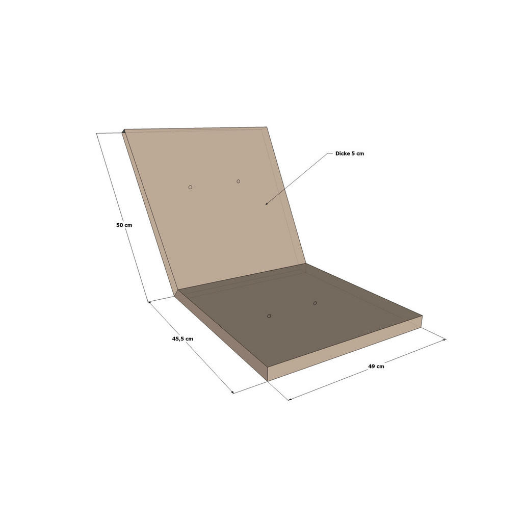 Grasekamp Auflage für Sessel Valencia taupe Polyester-Mischgewebe B/H/L: ca. 49x5x95 cm 4