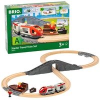 BRIO World – 36079 Reisezug Starter Set A | 22-teiliges Holzspielzeugzugset für Kinder ab 3 Jahren