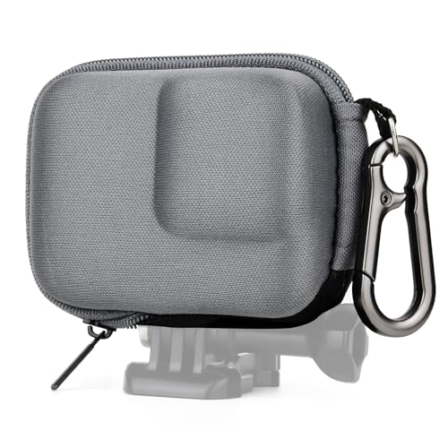 GEPULY Mini-Kameratasche, Hartschale, kleine Schutztasche für GoPro Hero 12, 11, 10, 9, schwarze Kameras, tragbare Reise-Aufbewahrungstasche für Action-Kamera
