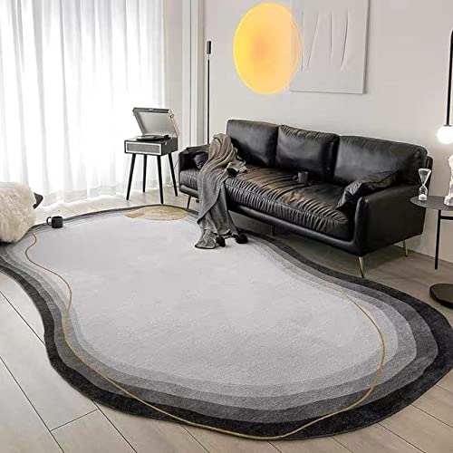 YXZN Abstrakter Kunst Teppich mit Unregelmäßigem Design Luxuriöser Teppich In Spezieller Form für Das Wohnzimmer Dick Weicher für Schlafzimmer Sofa Couchtisch