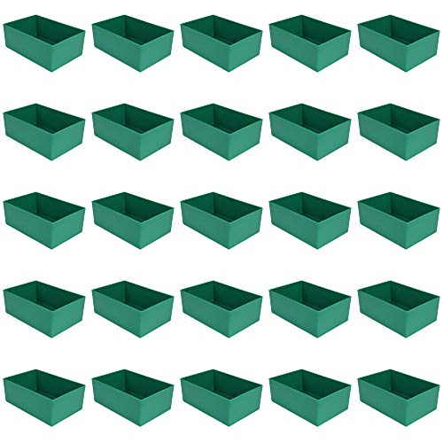 Kunststoff-Einsatzkasten, Lagerbehälter, grün 162x108x63 mm (LxBxH), 1 Packung = 25 Stück