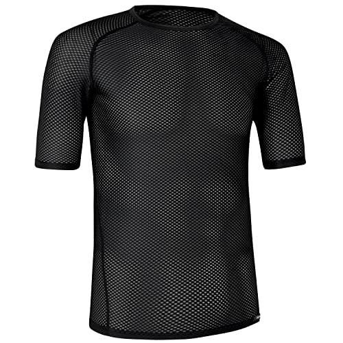 GripGrab Ultralight-Kurzarm Unterhemd-Anti Geruch-Atmungsaktiv-Radsportunterhmed, Herren und Damen, Schwarz, L